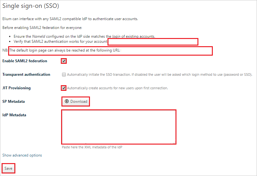 Configure Single Sign-On.