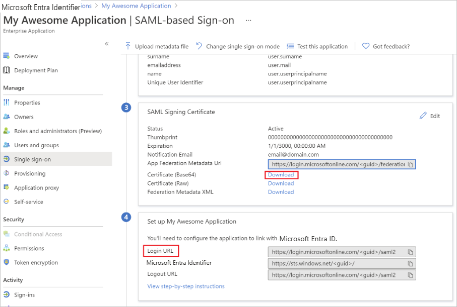 Enterprise Application SSO View