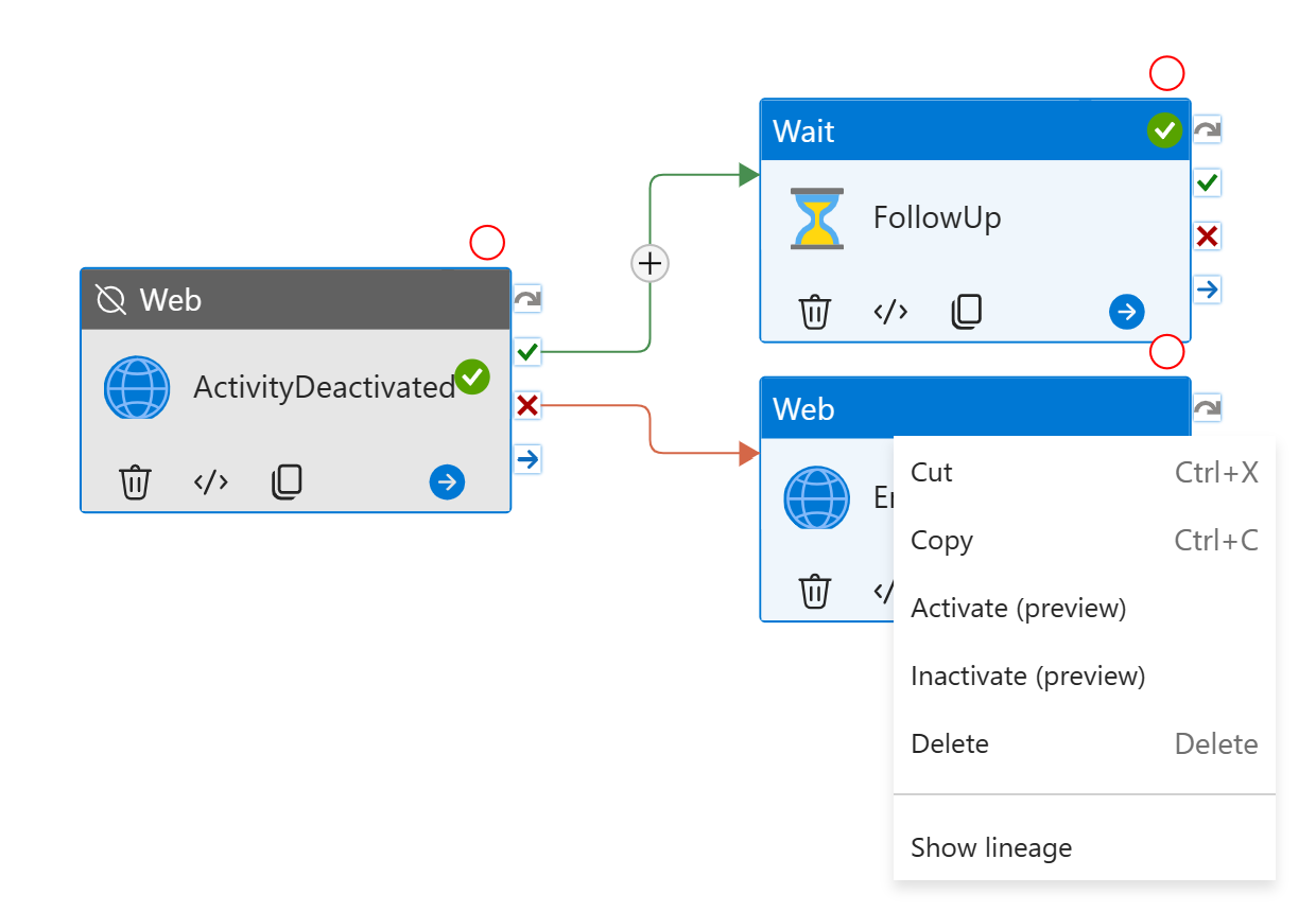 Screenshot of how to deactivate multiple activities all at once.