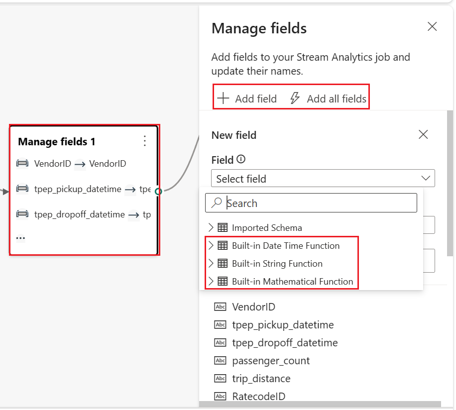 Screenshot showing how to configure the operator.