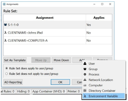 per-device Assignment Variable Image