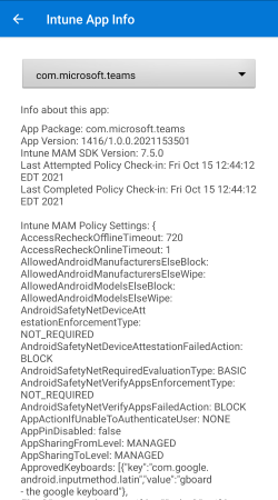 Intune App Info