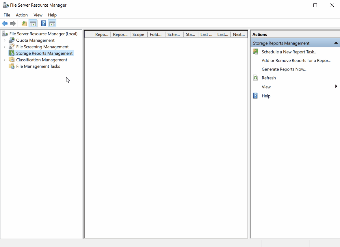 A video demonstrating how to generate a report using the generate reports now feature in the File Server Resource Manager for Windows Server.