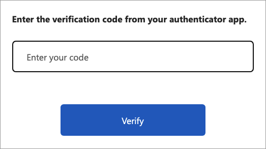 Screenshot showing TOTP display controls verification flow