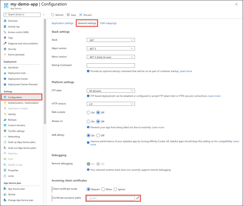 Certificate Exclusion Paths