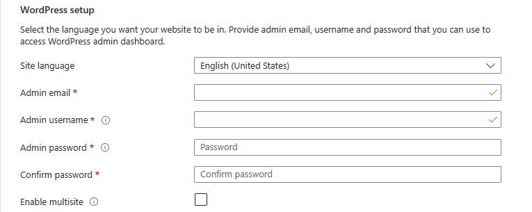 Screenshot of WordPress settings.