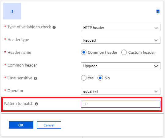 A screenshot showing the check presence of a header action.