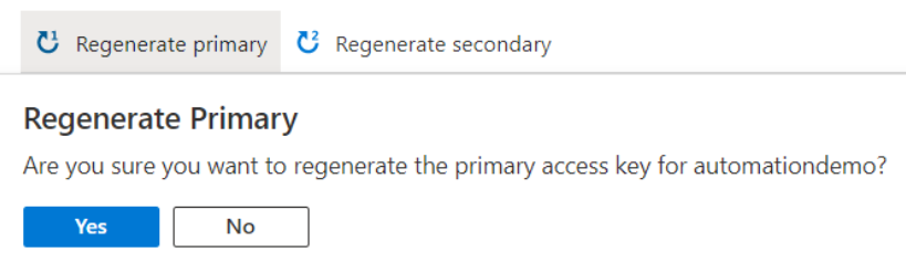 Regenerate keys