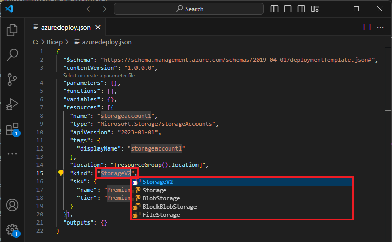 Screenshot showing how to use the tab key to navigate through resource configuration.