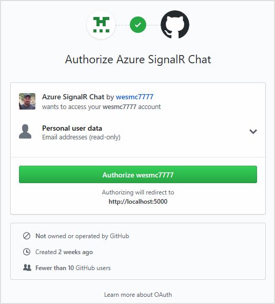 Authorize OAuth App