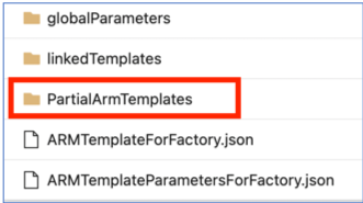 Diagram of 'PartialArmTemplates' folder.