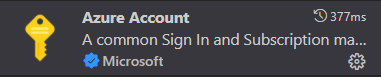 Screenshot showing the Azure extension.