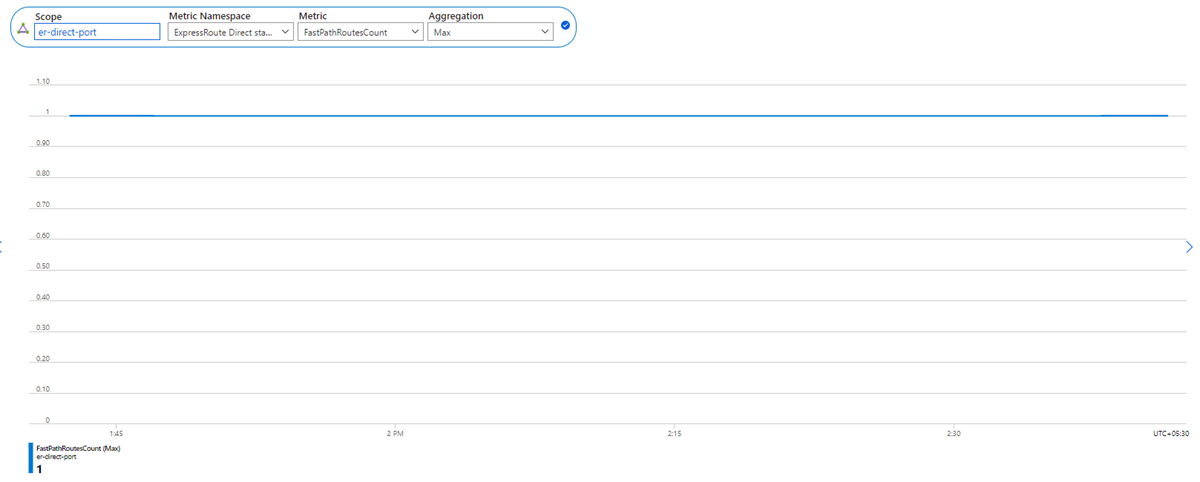 Screenshot of FastPath routes count at port level metric.