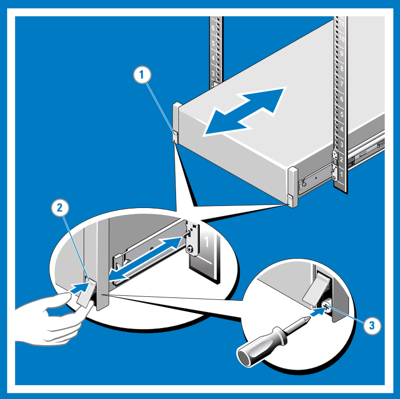 Numbered illustration of engaging and releasing the slam latch