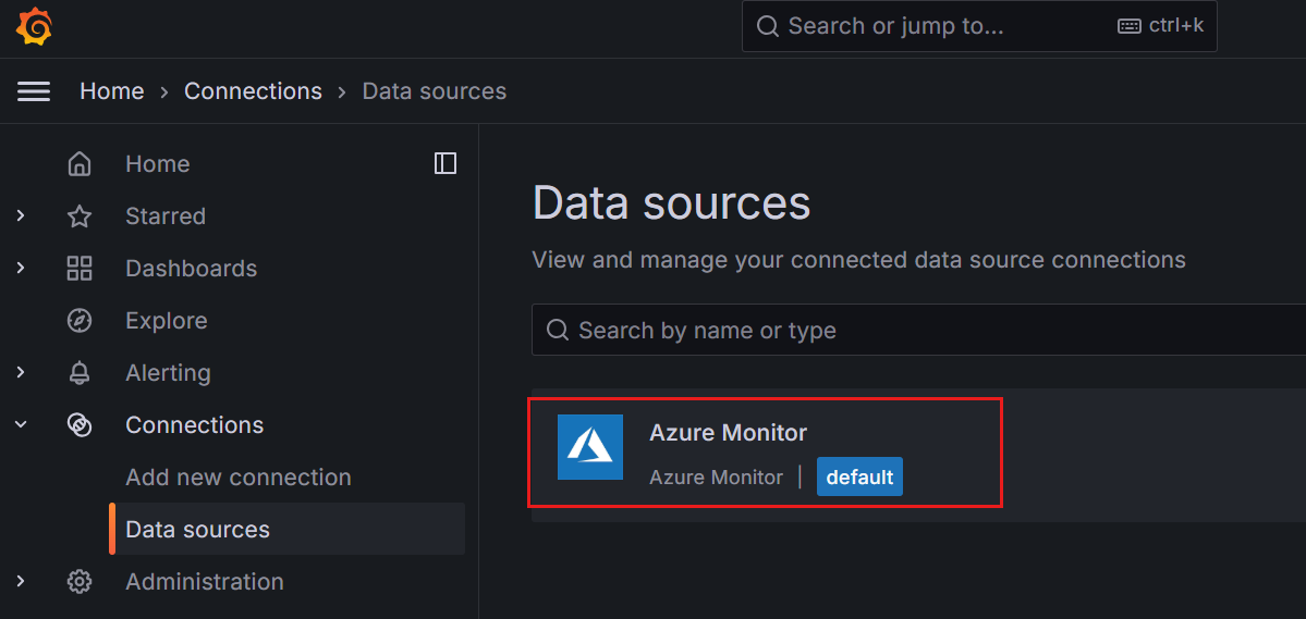 Screenshot of the Add data sources page.