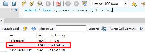 Screenshot of IO latency: 1TB.