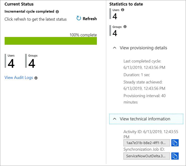 Provisioning page progress bar