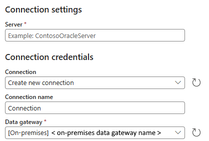 Screenshot showing how to set new connection.