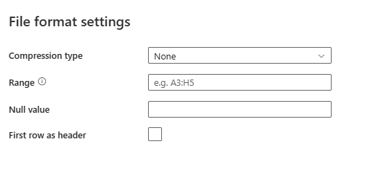 Screenshot showing selecting file format.