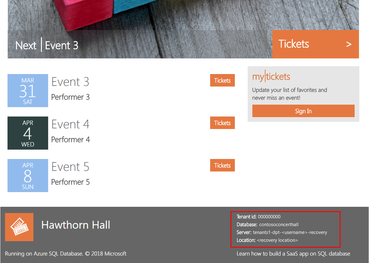 Hawthorn Hall Events Page