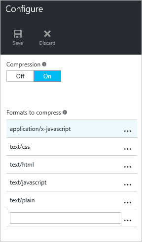 CDN compression settings