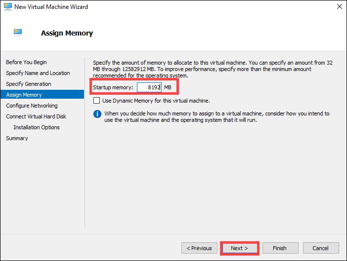 Assign memory page