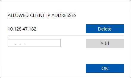 Configure NFS client IP address