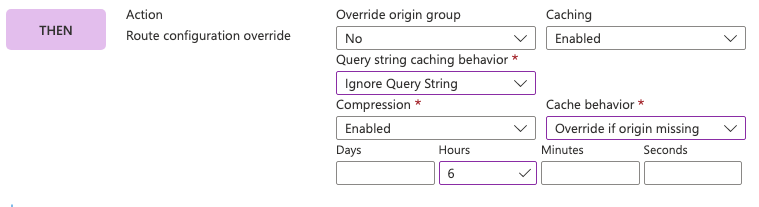 Portal screenshot showing cache expiration action.