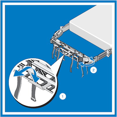 Illustration of CMA rotated open for service