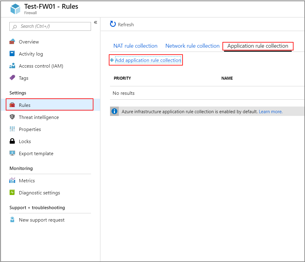 Title: Add application rule collection.