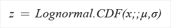 formula log-normal distribution