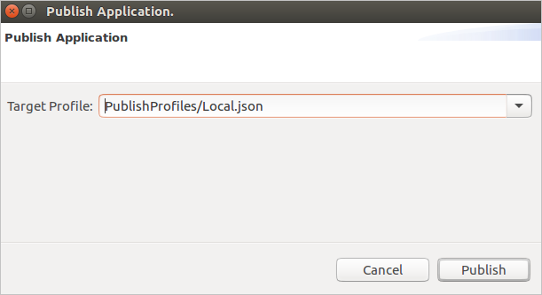 Publish Dialog Local