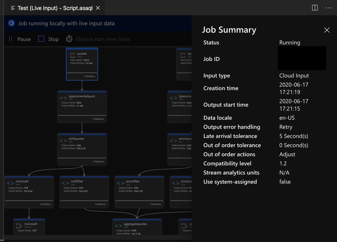 Local job summary