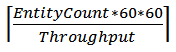 Screenshot of equation to compute value to give window in seconds.