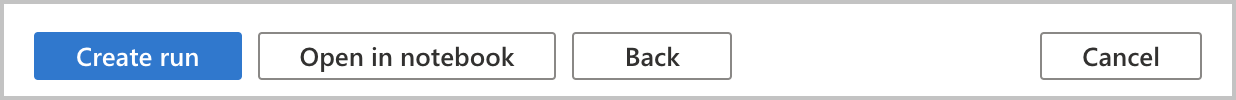 Screenshot of 'create run' or 'open in notebook' options.