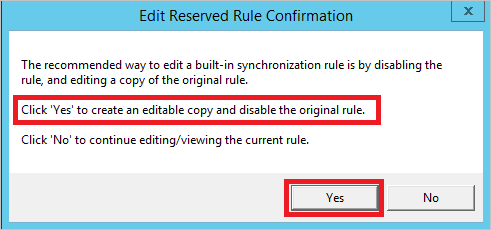 Warning out of box rule