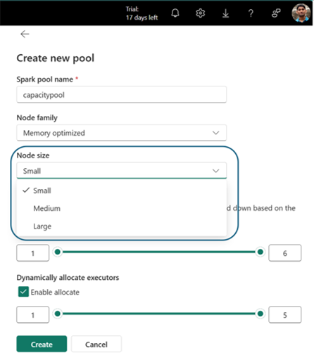 Screenshot showing the pool creation section in Admin Portal settings.