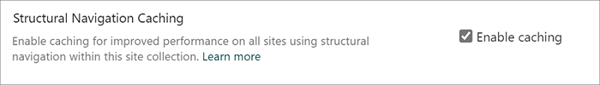 Enable caching at site collection level.