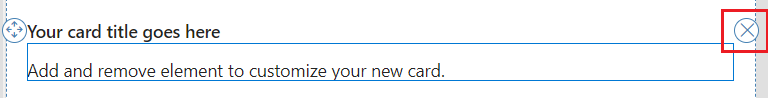Screenshot of the placeholder text label to remove in a new card in the card designer.