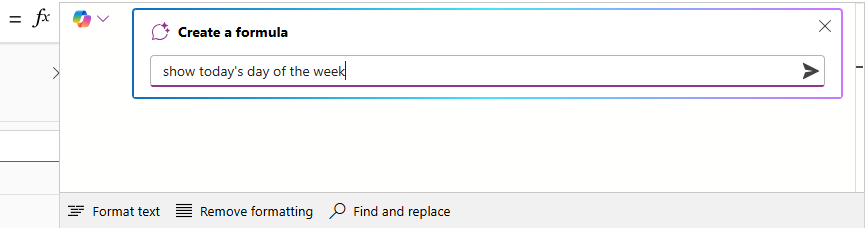 Screenshot of the Ceate a Formula functionality showing a sample input.