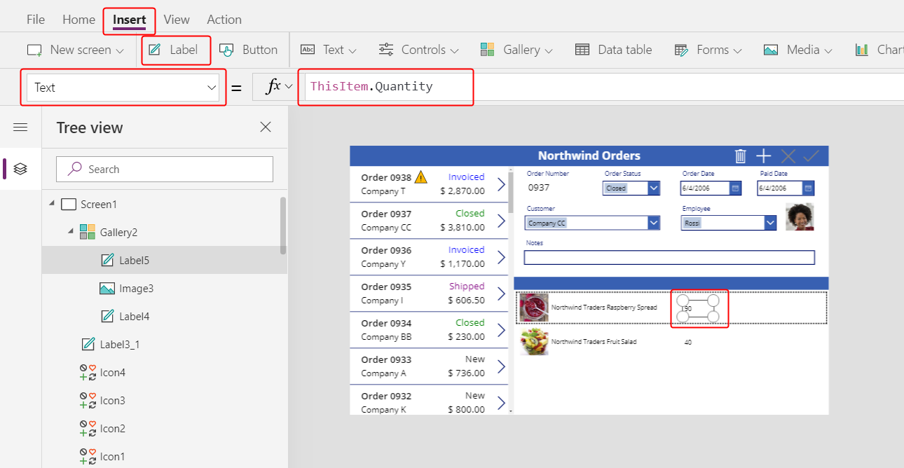 Show product quantity.