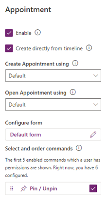 View of the Pin / Unpin checkbox