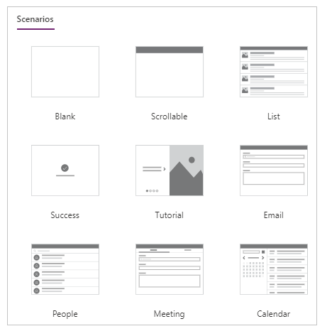 Layout scenarios.