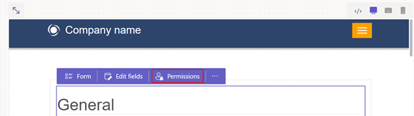 The permissions button.