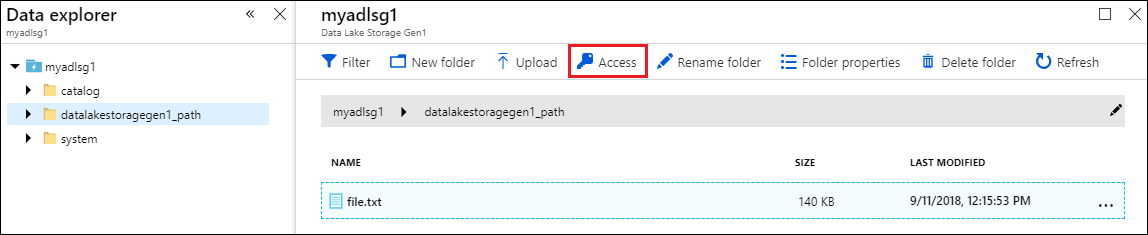 Set ACLs on Data Lake file system