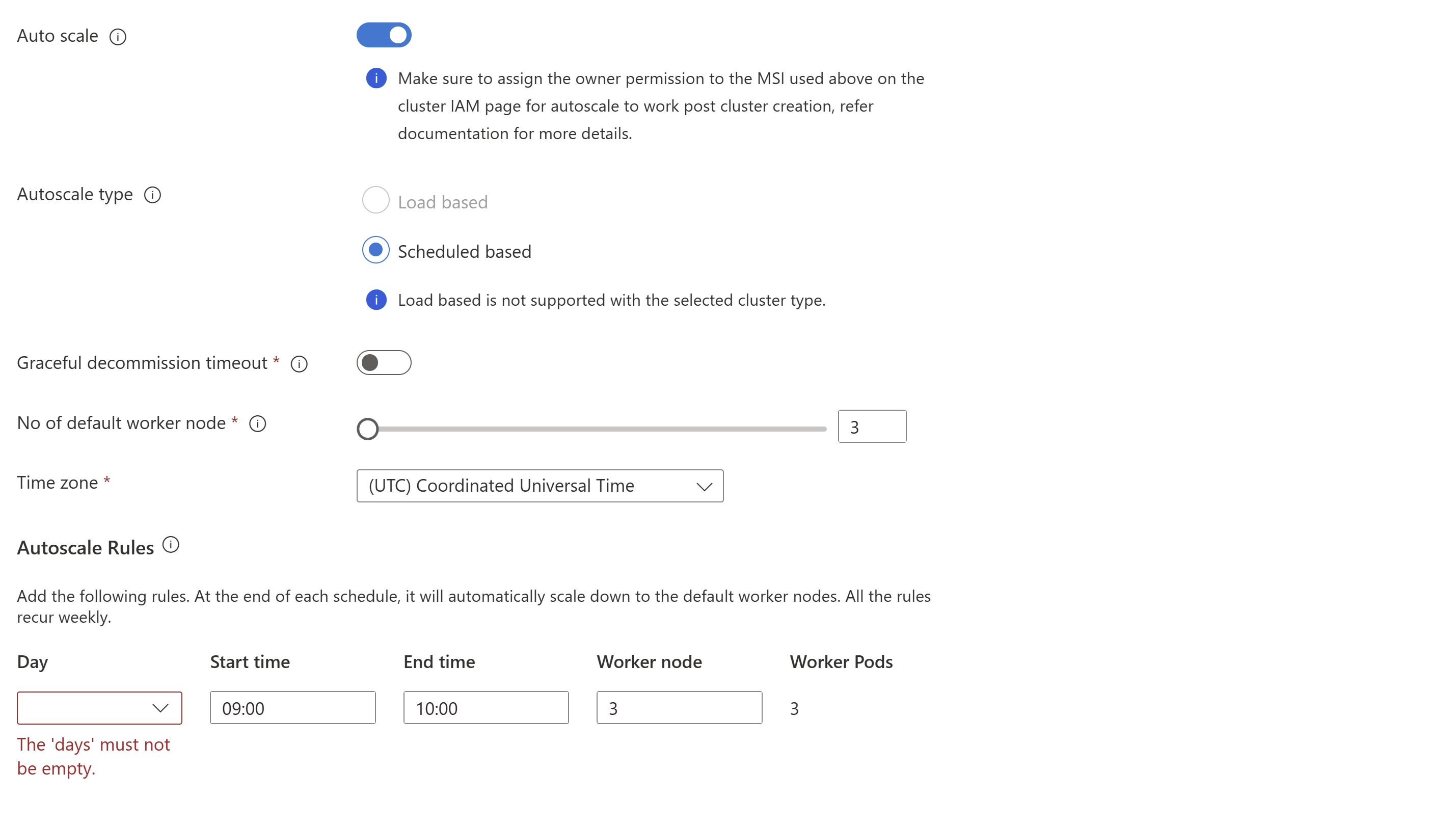 Screenshot showing autoscale options.