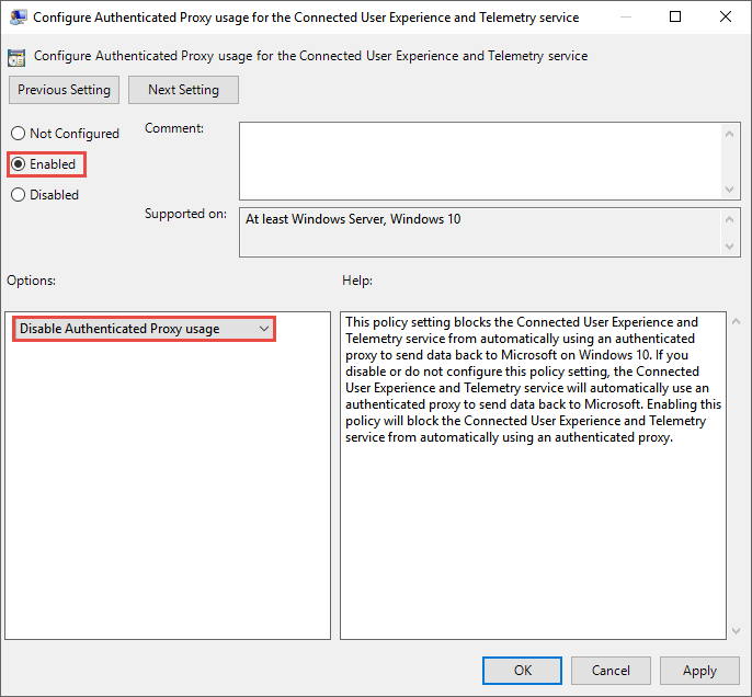 Image of group policy settings 1.