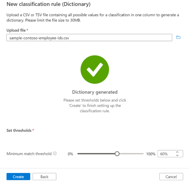 Create dictionary rule, with Dictionary-Generated checkmark.