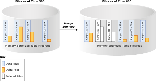 Diagram shows memory optimized table file group