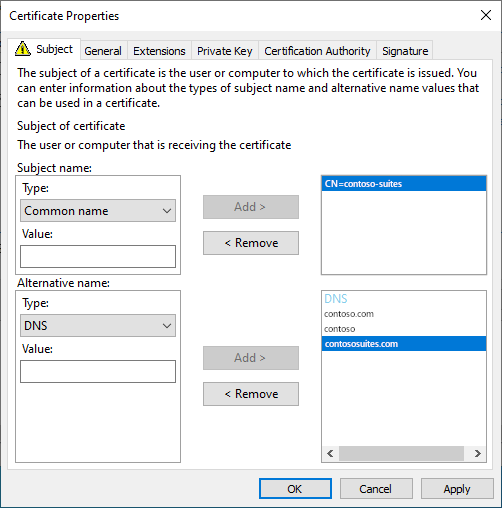 An image showing the Certificate Properties windows of the selected certificate.